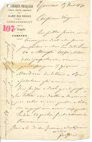 Lettera di Tanara alla moglie